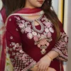 সুতি কাপড়ের উপর সুন্দর এম্বোডারি কাজ করা স্টাইলিশ ৩ পিস