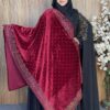 প্রিমিয়াম স্টোন ওয়ার্ক ভেলভেট শাল – Dot Maroon | ইন্ডিয়ান সুপার কোয়ালিটি ভেলভেট শাল