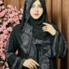 Extra koti, Borkha and Hijab Stylish Les Stone Dubai Chery Borkha 2602