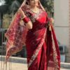 মাধুরী শাড়ি উইথ রেডি ব্লাউজ – ফুল এম্ব্রয়ডারি ওয়ার্ক