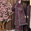 Extra koti, Borkha and Hijab Stylish Les Stone Dubai Chery Borkha 2604
