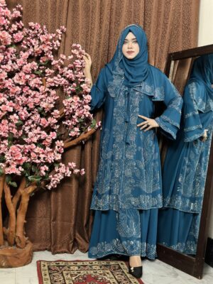 Extra koti, Borkha and Hijab Stylish Les Stone Dubai Chery Borkha 2603