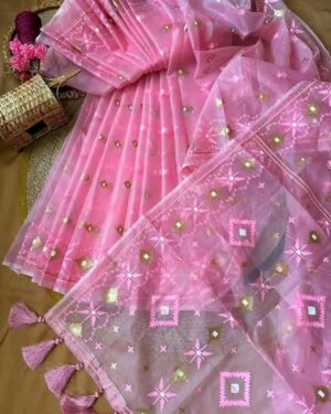 Jamdani Print Saree