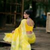 Half Silk Lace Work Saree
