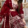 Premium Soft Jorjet With sequence embroidery Three Piece