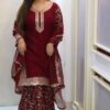 Premium Soft Jorjet With sequence embroidery Three Piece