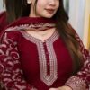Premium Soft Jorjet With sequence embroidery Three Piece